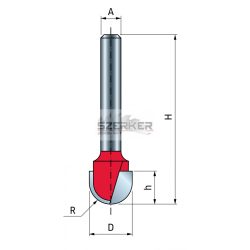 FR Pro félkörívmaró 12(D)x9x46  R6  Z2 lapba, kézi