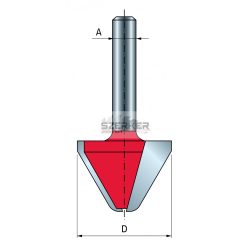 FR Pro teknő maró 25,4(D)x19x51 60° Z2 lapba, kézi