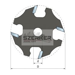   FR Pro nútmaró tárcsa 1,5(h) D:50,8 Z4 szár nélküli, élbe, kézi