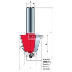 FR Pro felsőmaró D:35,6x25,4x12