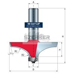 FR Pro felsőmaró íves D:63,5x19