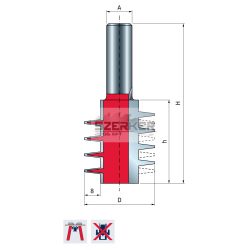 FR Pro felsőmaró D:35x41,5 toldó