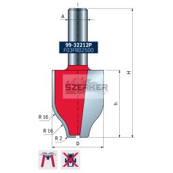 FR Pro felsőmaró D:31,8x41,3 R1:16 R2:2