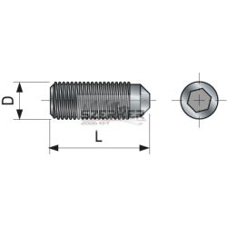 FR imbusz csavar M6x16