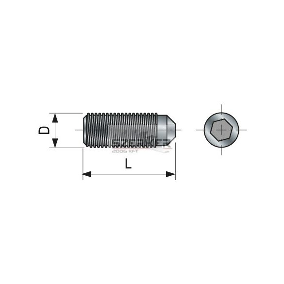 FR imbusz csavar M6x16