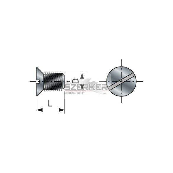FR csavar M4x6