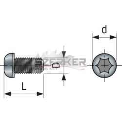 FR csavar M4x8x6