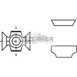TG váltólapka 22x16x5 R:4 T10MG