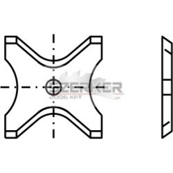 TG váltólapka 20x21x2 r:5, z:2