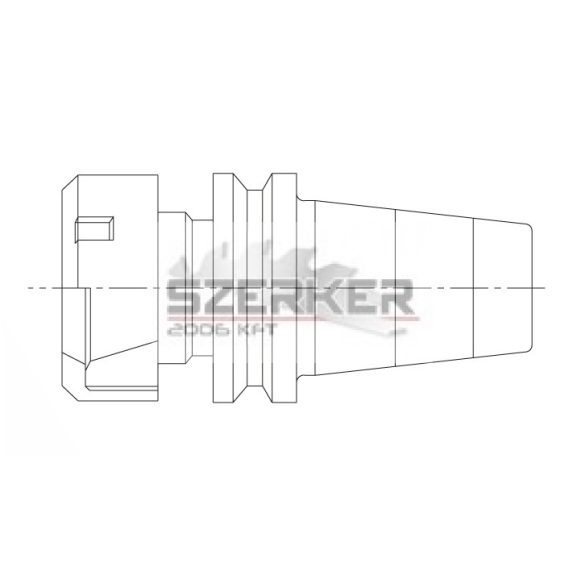 G3 tokmány ISO30 ER40 patronhoz jobbos 50x50 HSD/HITECO/BIESSE